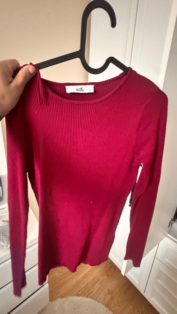 Bordo Kadın Triko Kazak - adL - Görsel 2