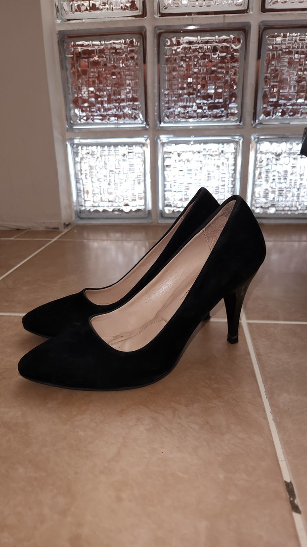 Siyah Stiletto Topuklu Kadın Ayakkabı - Görsel 2