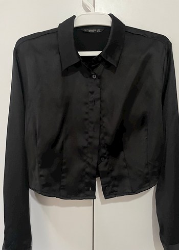 Siyah Kadın Uzun Kollu Gömlek - Görsel 2