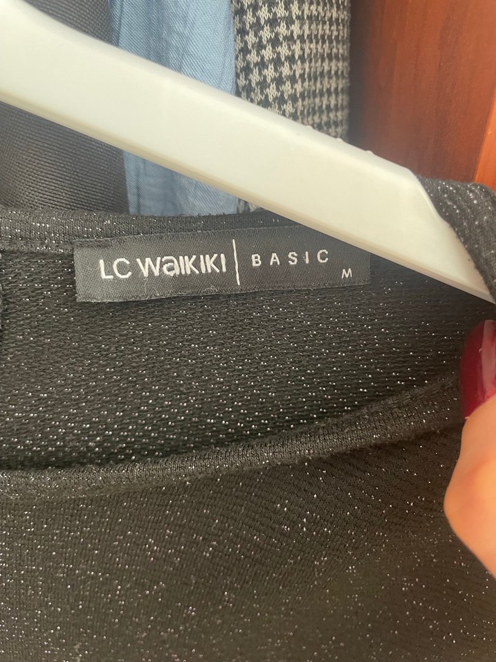 Siyah Triko Uzun Kollu Salaş tunik - Görsel 3