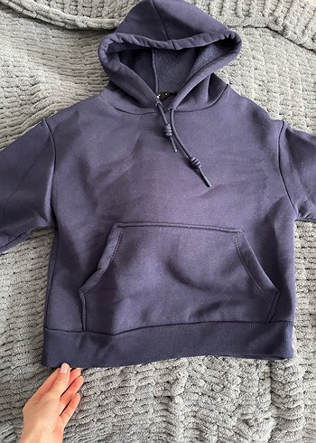 Kadın lacivert sweatshirt - Görsel 3