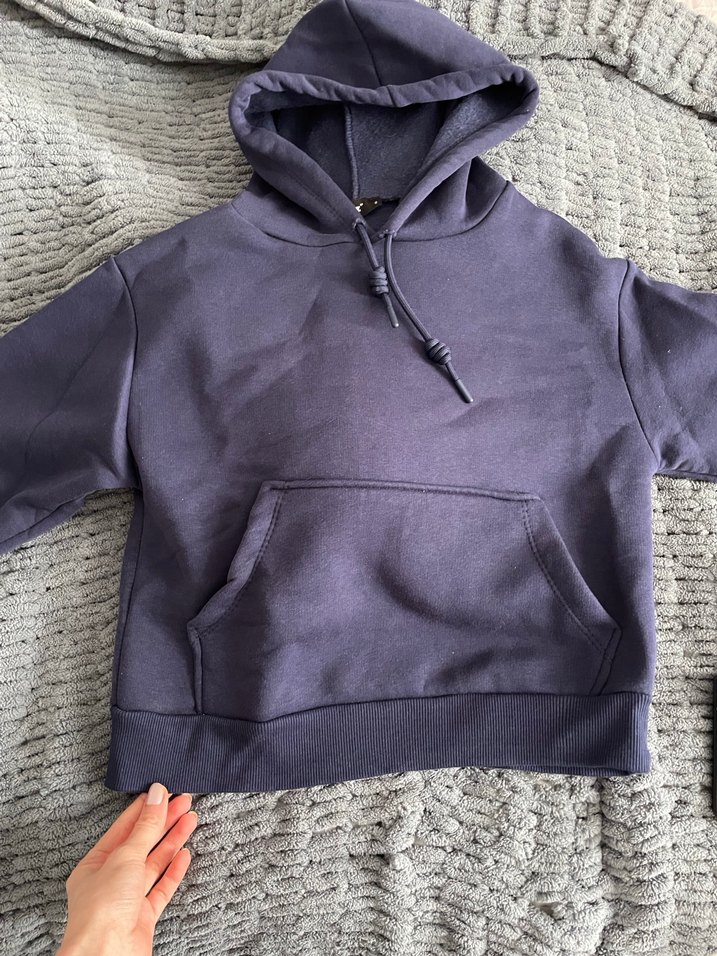 Kadın lacivert sweatshirt - Görsel 3