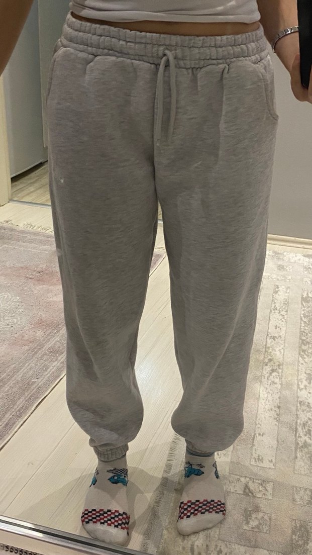 Gri Nike Kadın Rahat Kesim Eşofman Altı - Görsel 2