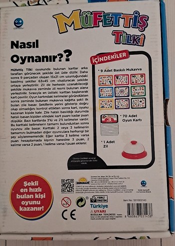 Müfettiş Tilki Eğitici Oyun Seti