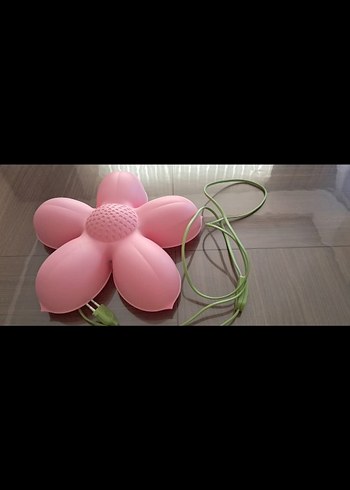 Pembe Çiçek Şeklinde Mini Masa Lambası