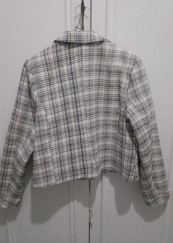 Gri Mini Düğmeli Kadın Ceket - Görsel 3