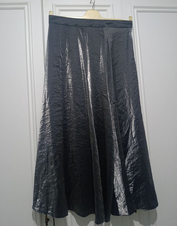 Gri  Kadın Uzun Etek - Görsel 2