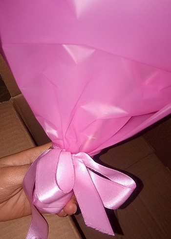 Pembe Kelebek özel çiçek buketi, LED'li - Görsel 3