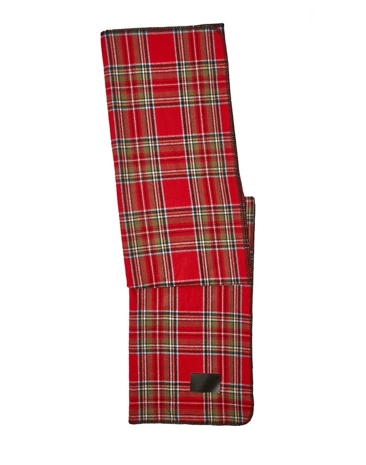 Parlak Kırmızı Ekose Desenli Battaniye - Görsel 2