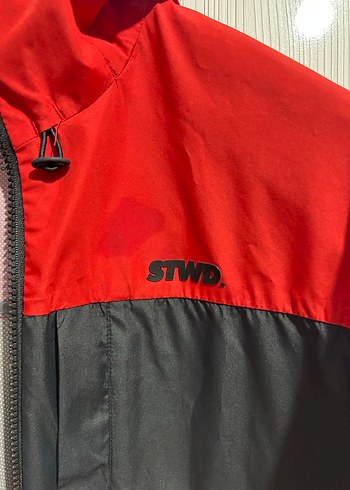 Kırmızı Siyah Fermuarlı Erkek Yağmurluk - Görsel 5