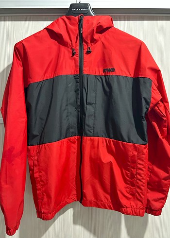 Kırmızı Siyah Fermuarlı Erkek Yağmurluk - Görsel 6