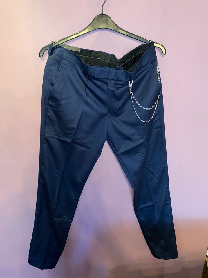 Mavi Zincir Detaylı pantolon - Görsel 3