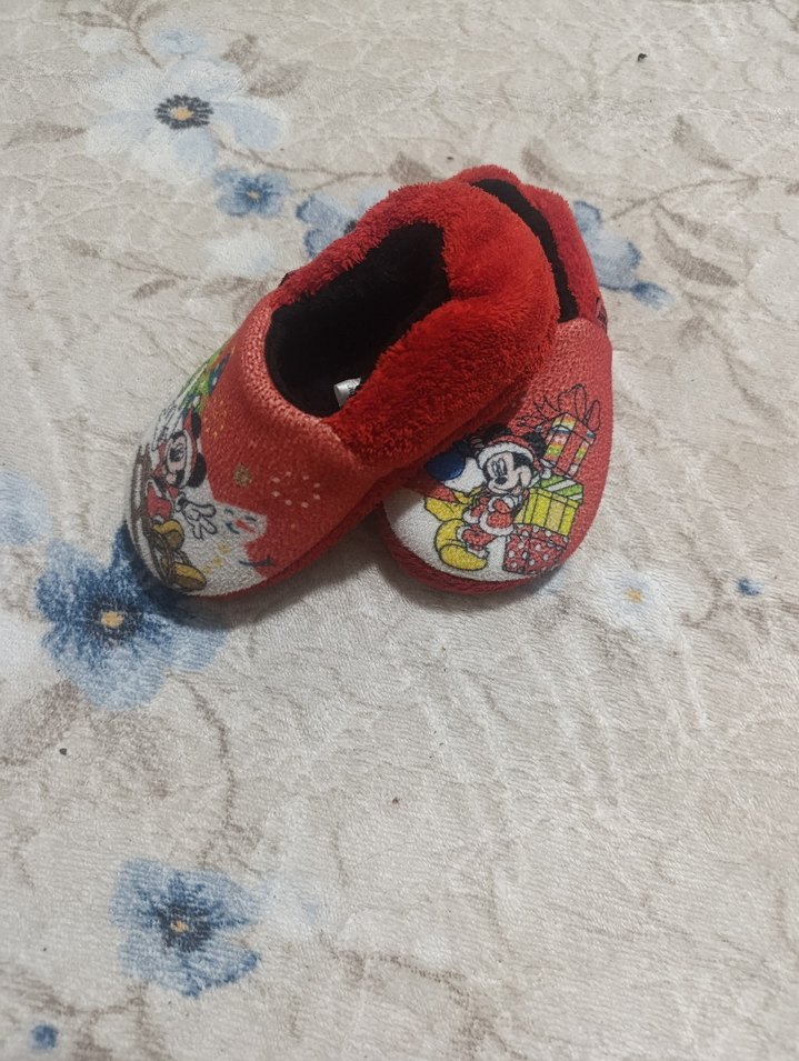 Kız Çocuk Renkli Sıcak Terlikler Velcro Kapatma - Görsel 2