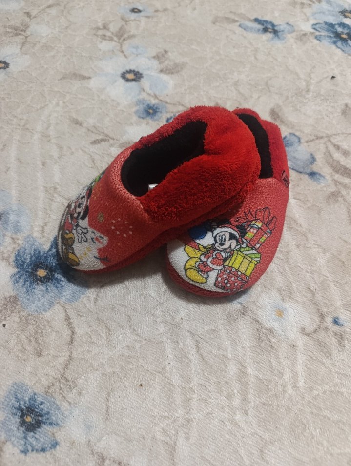 Kız Çocuk Renkli Sıcak Terlikler Velcro Kapatma - Görsel 3