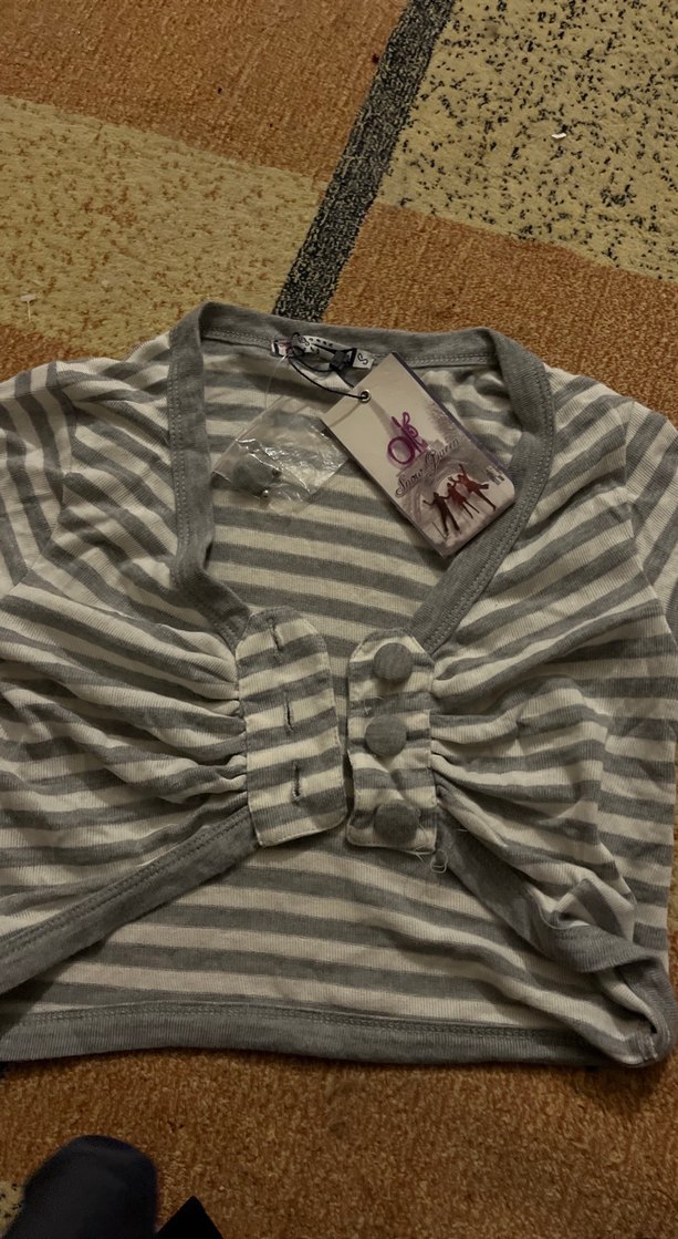 Düğmeli Gri Kız Bolero - Görsel 2