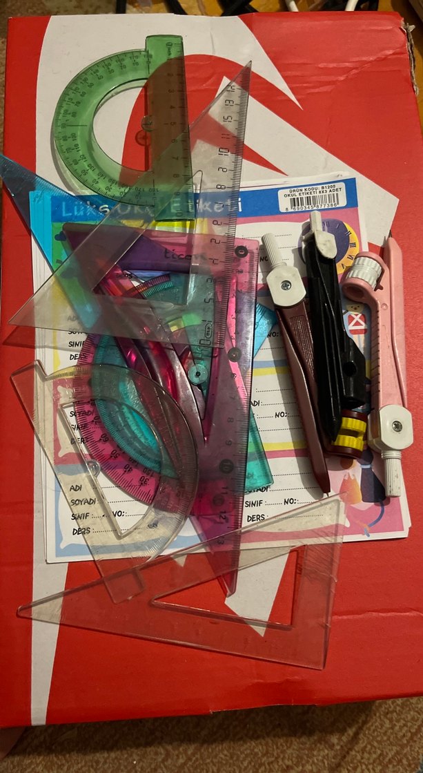 Çok Renkli Okul Geometri Seti - Görsel 2