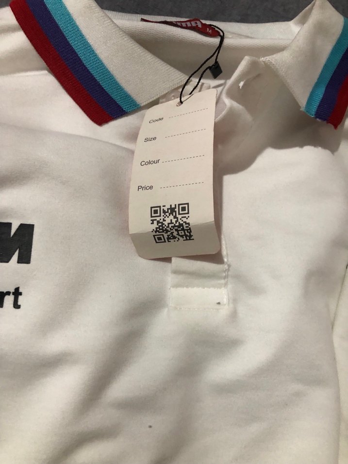 BMW Motosport Baskılı Beyaz Erkek Sweatshirt beyaz ve siyah - Görsel 2