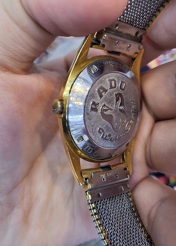Altın Renk Vintage Erkek Kol Saati Rado otomatik - Görsel 3