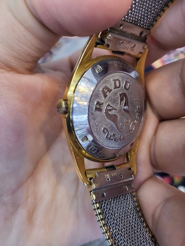 Altın Renk Vintage Erkek Kol Saati Rado otomatik - Görsel 3