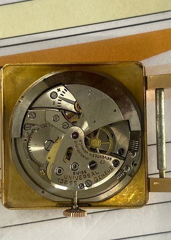 Universal Altın Otomatik Erkek Saat Kadranı - Görsel 2