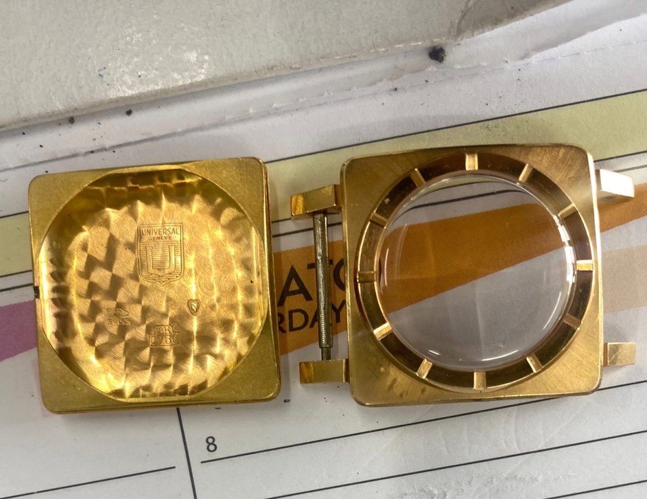 Universal Altın Otomatik Erkek Saat Kadranı - Görsel 3