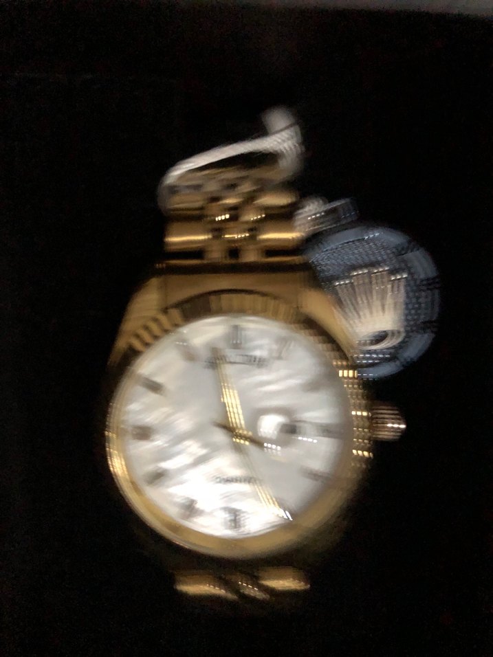 Altın Renk Modern Klasik Erkek Saati Sedef Kadran üstten takvim - Görsel 4