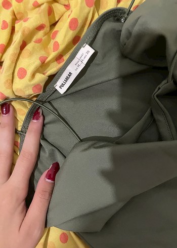 Pull&Bear haki midi elbise - Görsel 2