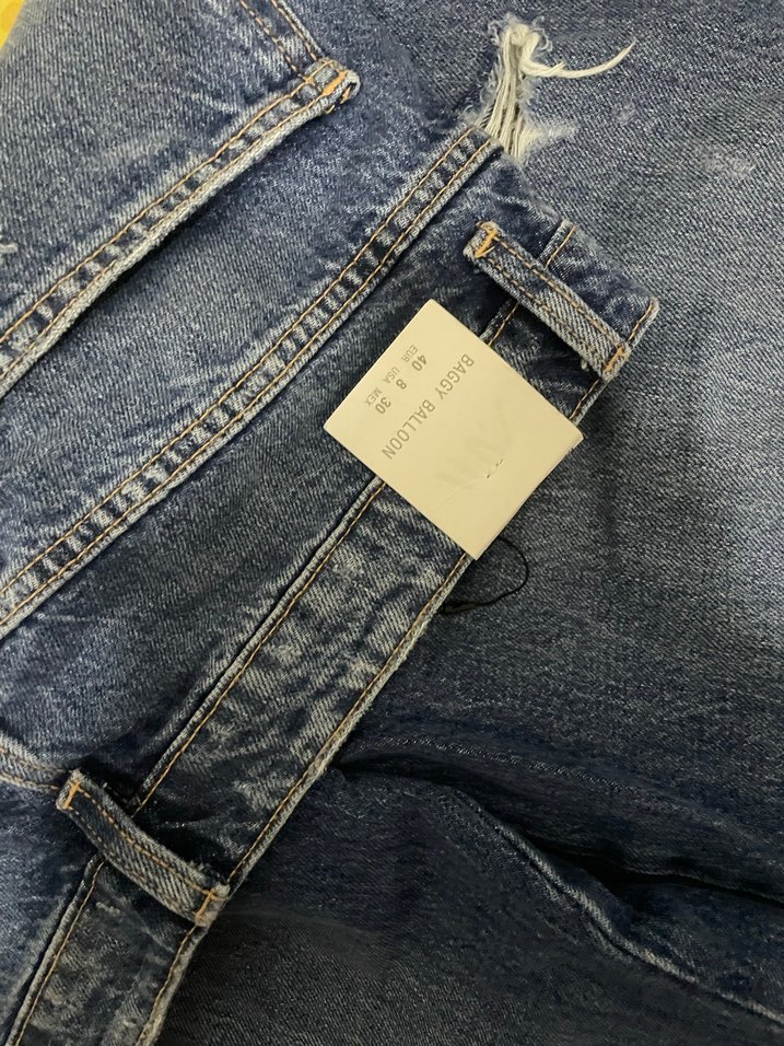 Zara yırtık baggy jean - Görsel 3