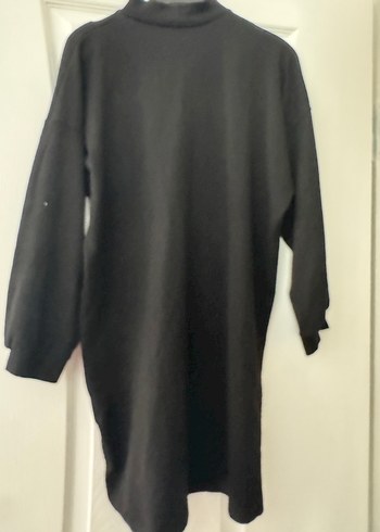 Siyah Yüksek Yakalı Kadın Sweatshirt - Görsel 2