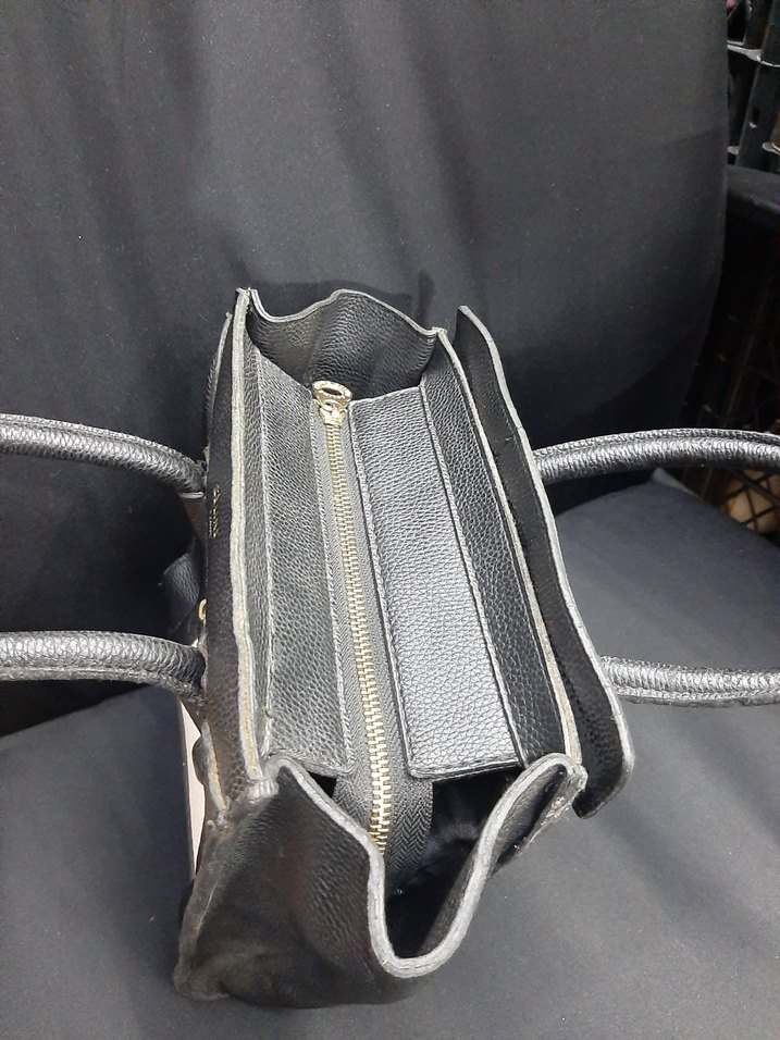 Siyah Beyaz Celine Deri Kadın Çanta - Görsel 4