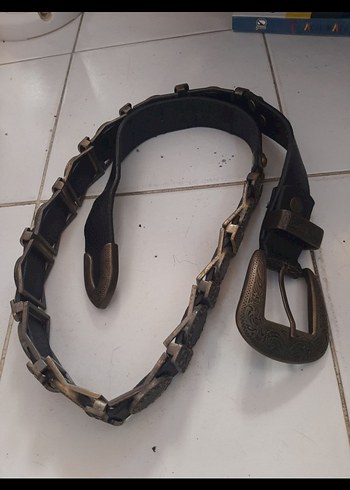 Kadın Siyah Deri Biker Kemer - Görsel 8