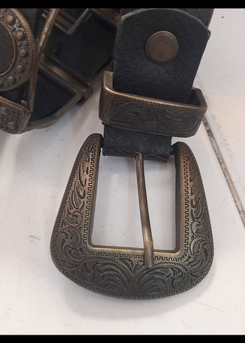 Kadın Siyah Deri Biker Kemer - Görsel 2