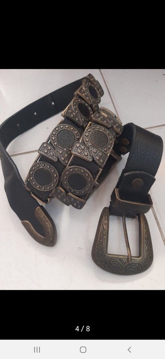 Kadın Siyah Deri Biker Kemer - Görsel 4