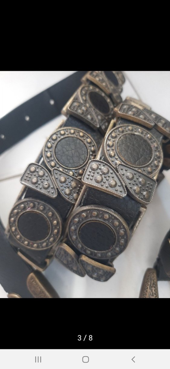 Kadın Siyah Deri Biker Kemer - Görsel 3