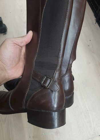 Kahverengi Deri Tokalı Dizüstü Bot - Görsel 7