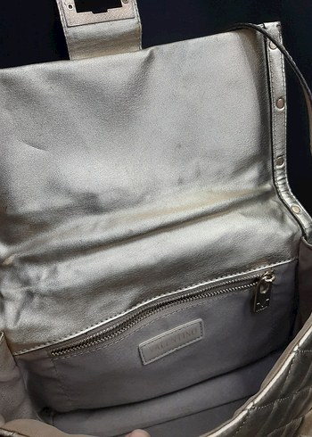 Altın Renkli Deri Kadın Çanta - Görsel 5