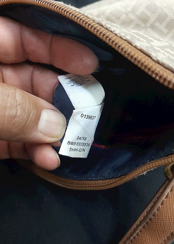 Bej Desenli Fermuarlı Kadın Çanta - Görsel 6