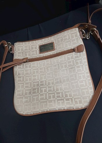 Bej Desenli Fermuarlı Kadın Çanta - Görsel 7