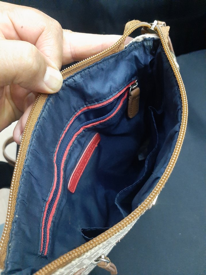 Bej Desenli Fermuarlı Kadın Çanta - Görsel 5