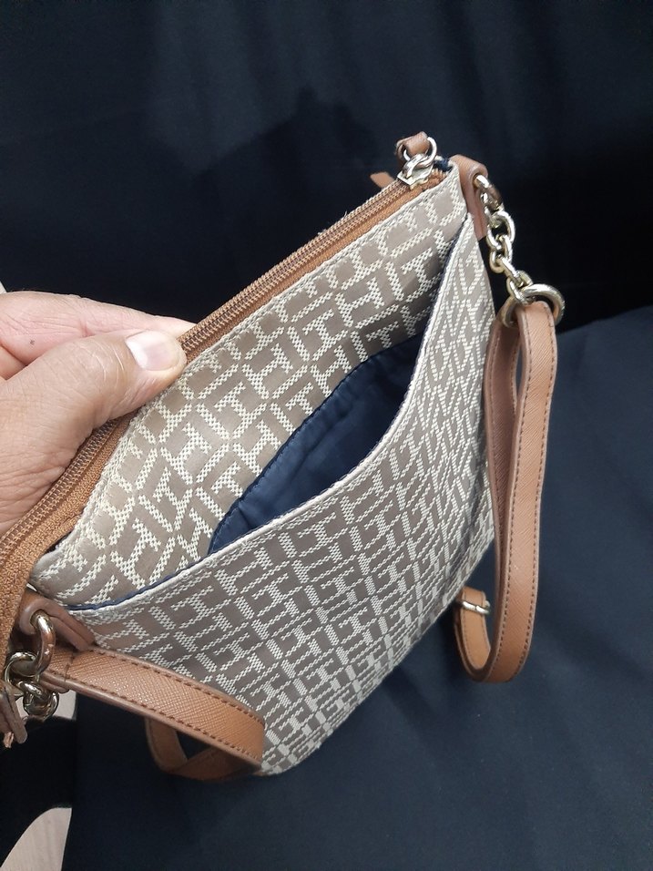Bej Desenli Fermuarlı Kadın Çanta - Görsel 3