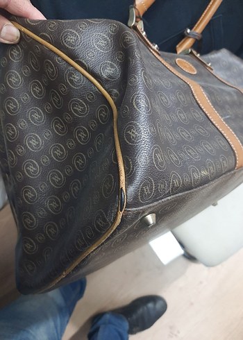 Kahverengi Deri Yılan Desenli Kadın Çantası - Görsel 5