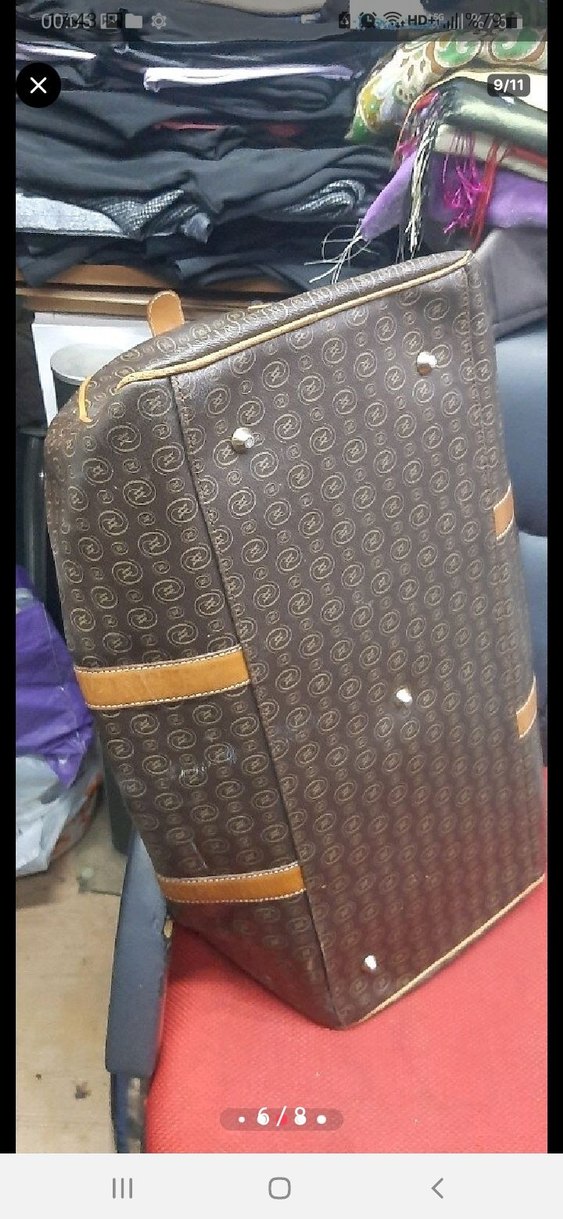 Kahverengi Deri Yılan Desenli Kadın Çantası - Görsel 3