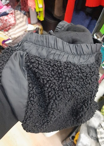 prada Kadın Siyah Peluş Rahat Paça Pantolon - Görsel 12