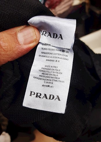 prada Kadın Siyah Peluş Rahat Paça Pantolon - Görsel 4