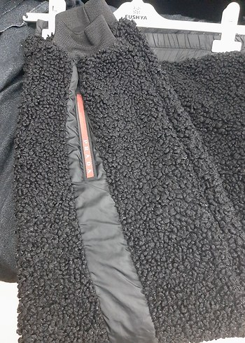 prada Kadın Siyah Peluş Rahat Paça Pantolon - Görsel 10