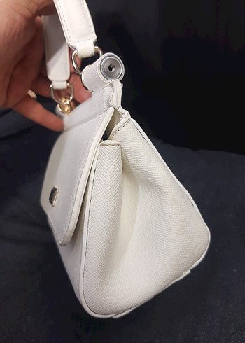 Beyaz D&G  Deri Kadın Çanta - Görsel 5