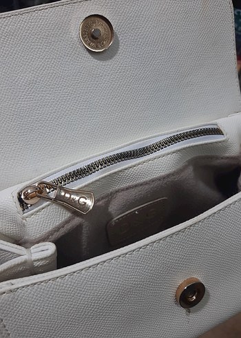 Beyaz D&G  Deri Kadın Çanta - Görsel 13