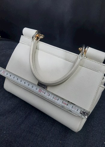 Beyaz D&G  Deri Kadın Çanta - Görsel 10