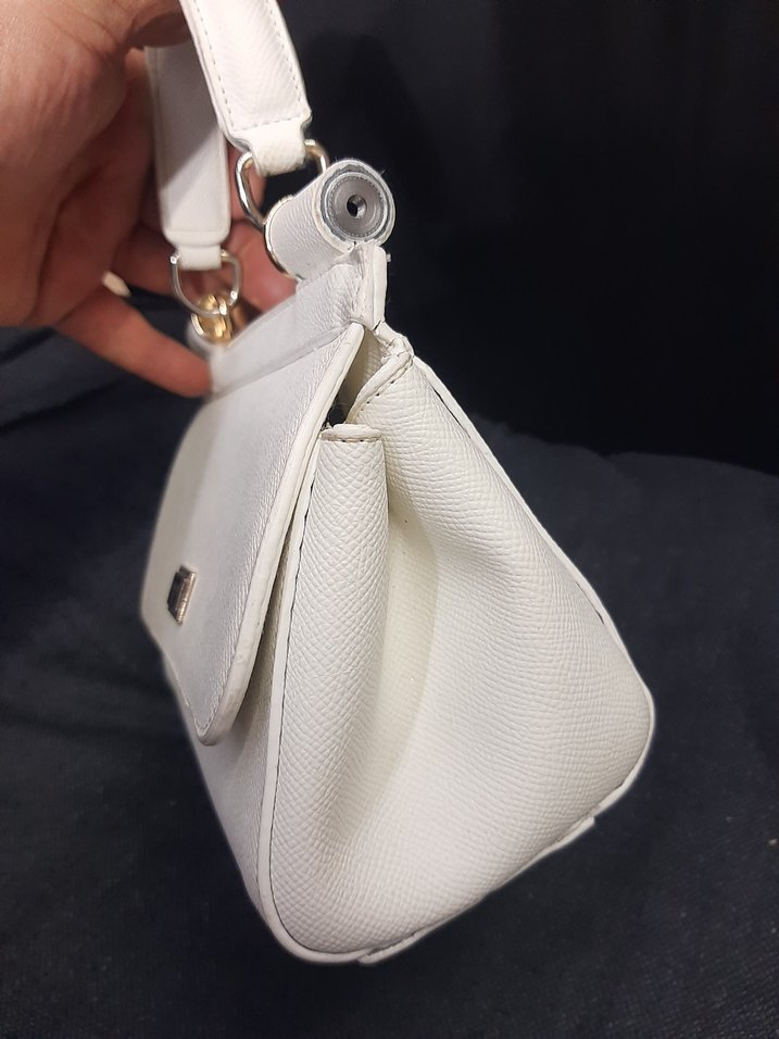 Beyaz D&G  Deri Kadın Çanta - Görsel 5