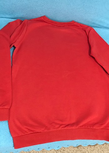 Kırmızı Baskılı Erkek Sweatshirt - Görsel 3